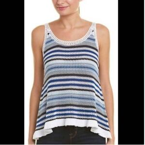 Cotton By Autumn Cashmere Crochet Tank Top Size Medium